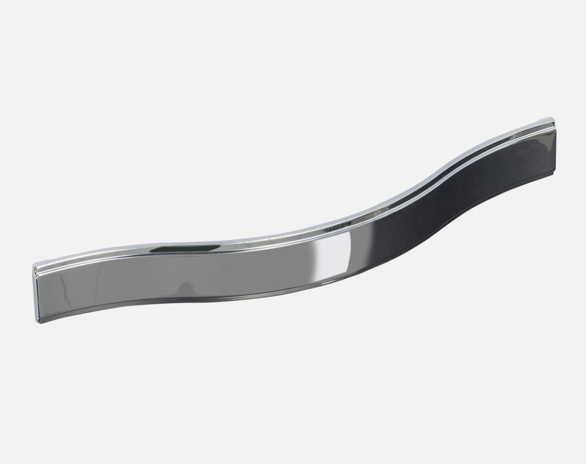 Wave handle, polished chrome