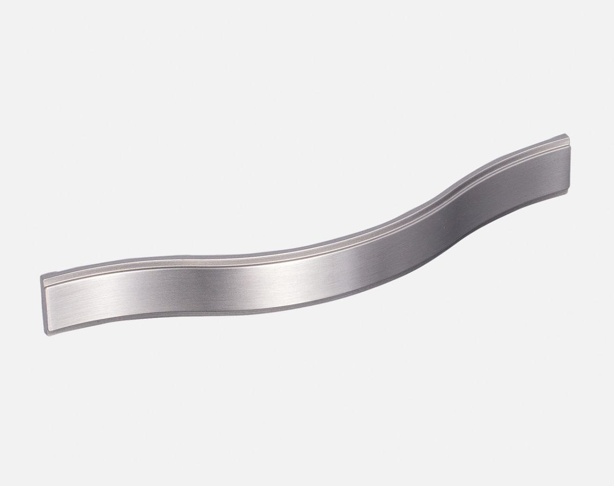 Wave handle, brushed steel