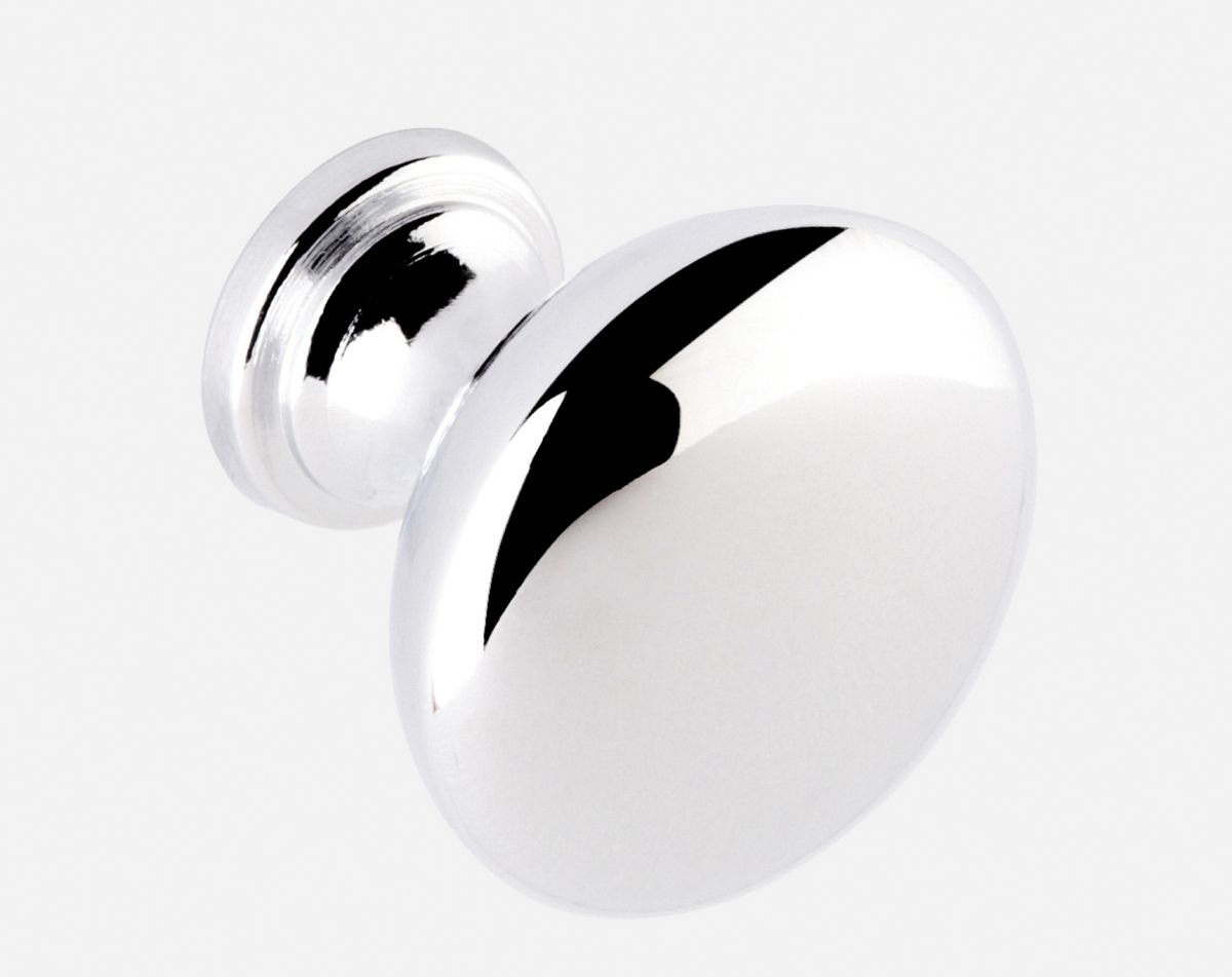 30MM ROUND KNOB POLISHED CHROME