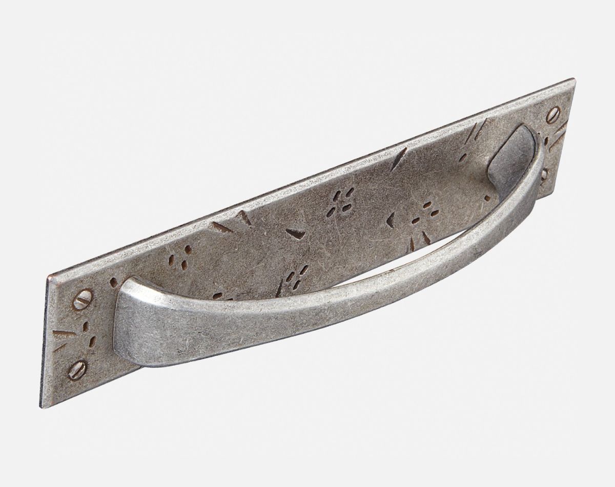 140MM HANDLE & BACKPLATE PEWTER